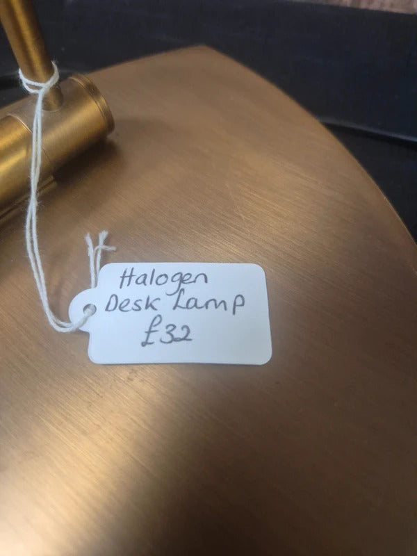 Hallogen desk lamp - gold