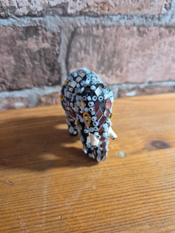 Sequin/mirrored elephant