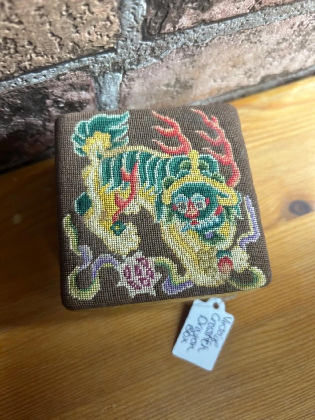 Vintage Crosstitch Dragon Box