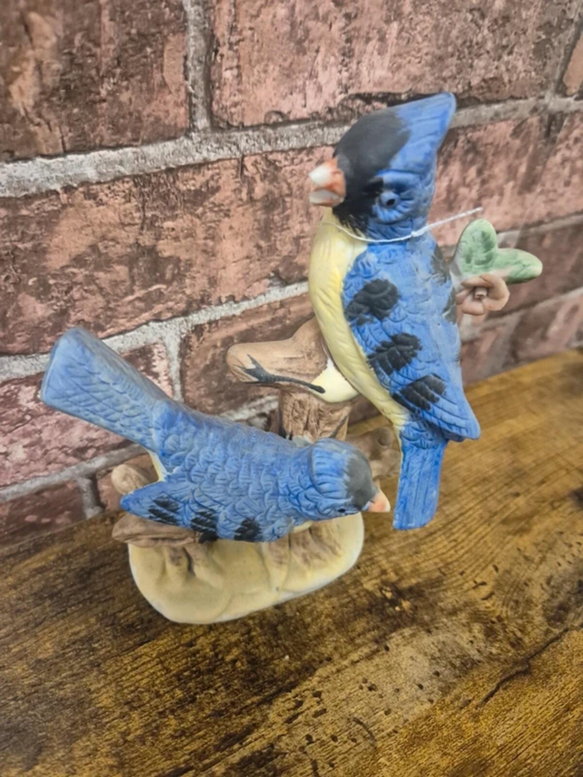Porcelain blue jays ornaments