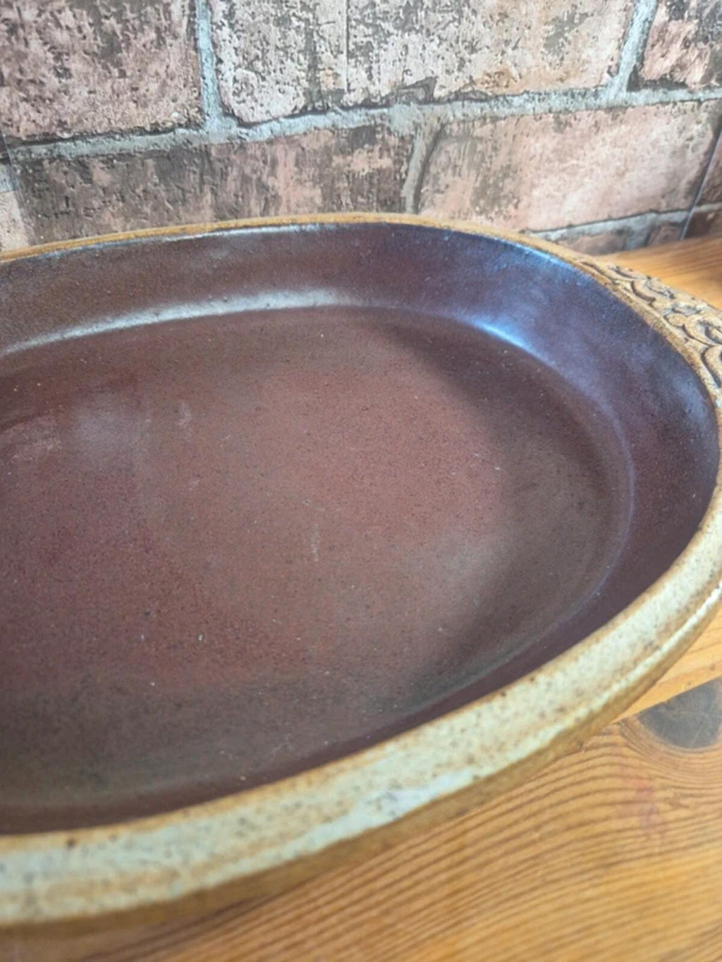 Vintage Stoneware Oval Baking Dish