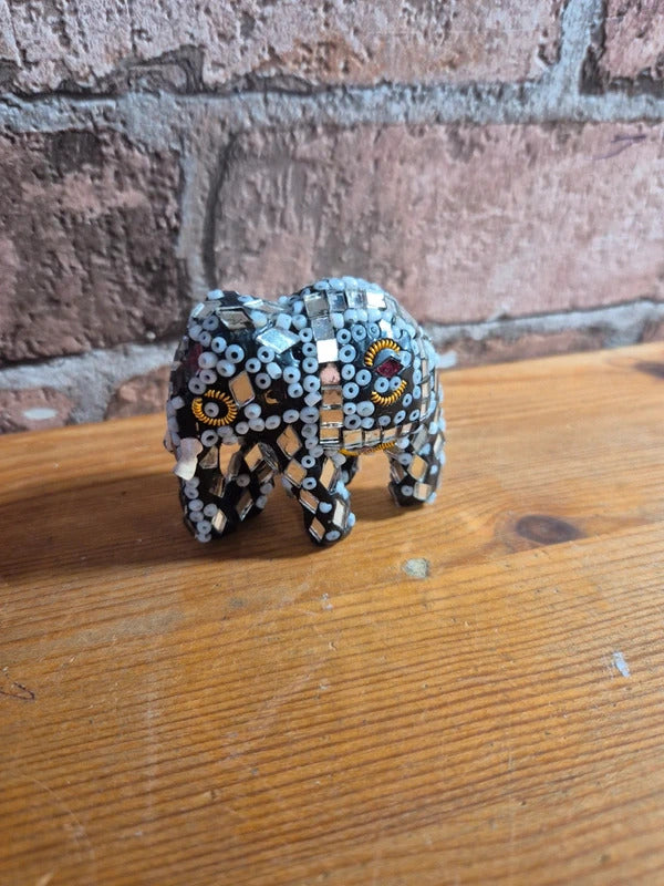Sequin/mirrored elephant