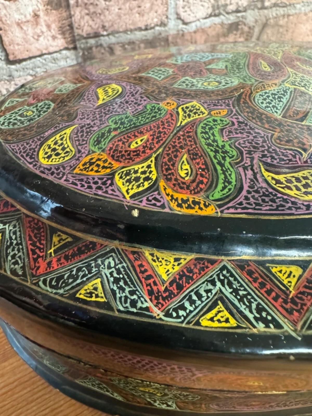 Vintage Patterned Wooden Box