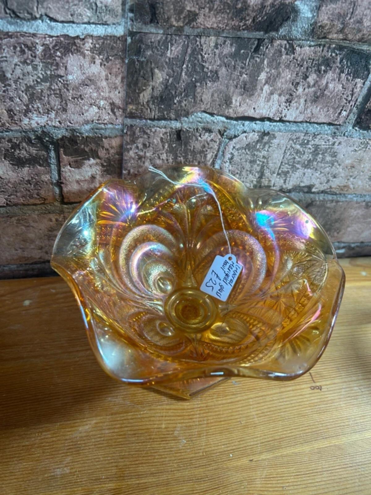Vintage Imperial Marigold Glass Bowl