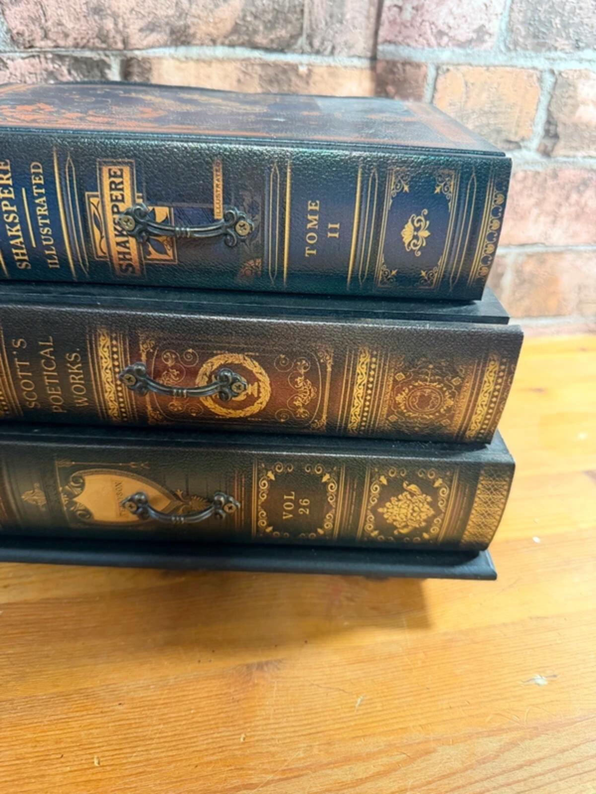 Vintage Style Shakespeare Themed Book Drawers
