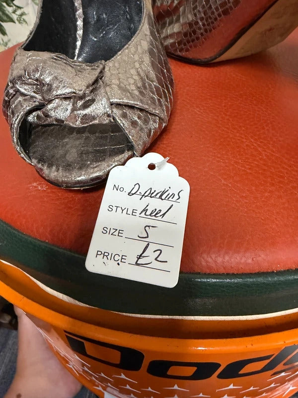 Dorothy Perkins Metallic Heels - Size 5