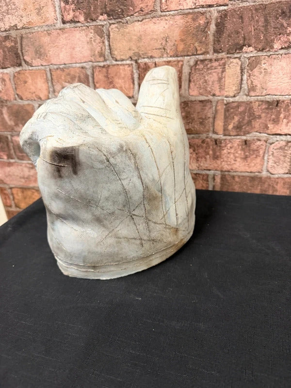 Unusual Clay Hand Sculture
