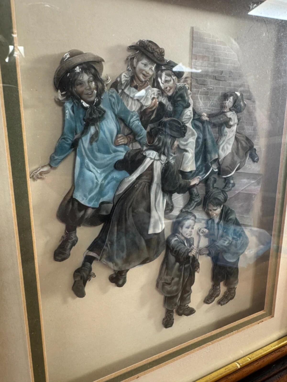Vintage Wooden Framed 3D Wall Art