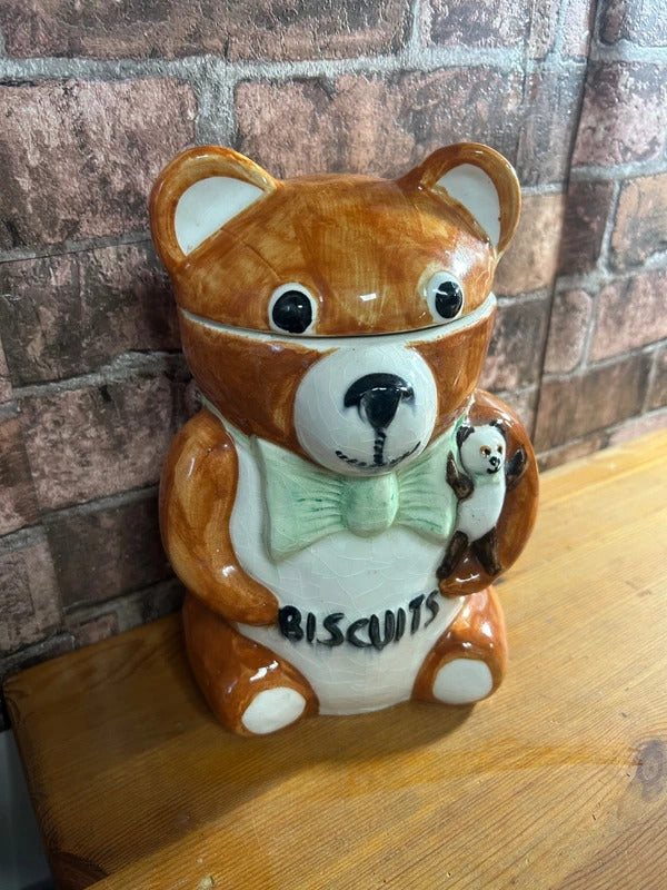 Vintage Teddy Bear Cookie Jar