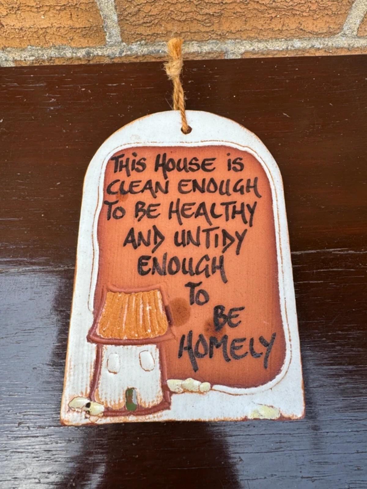 Vintage Stoneware House Sign