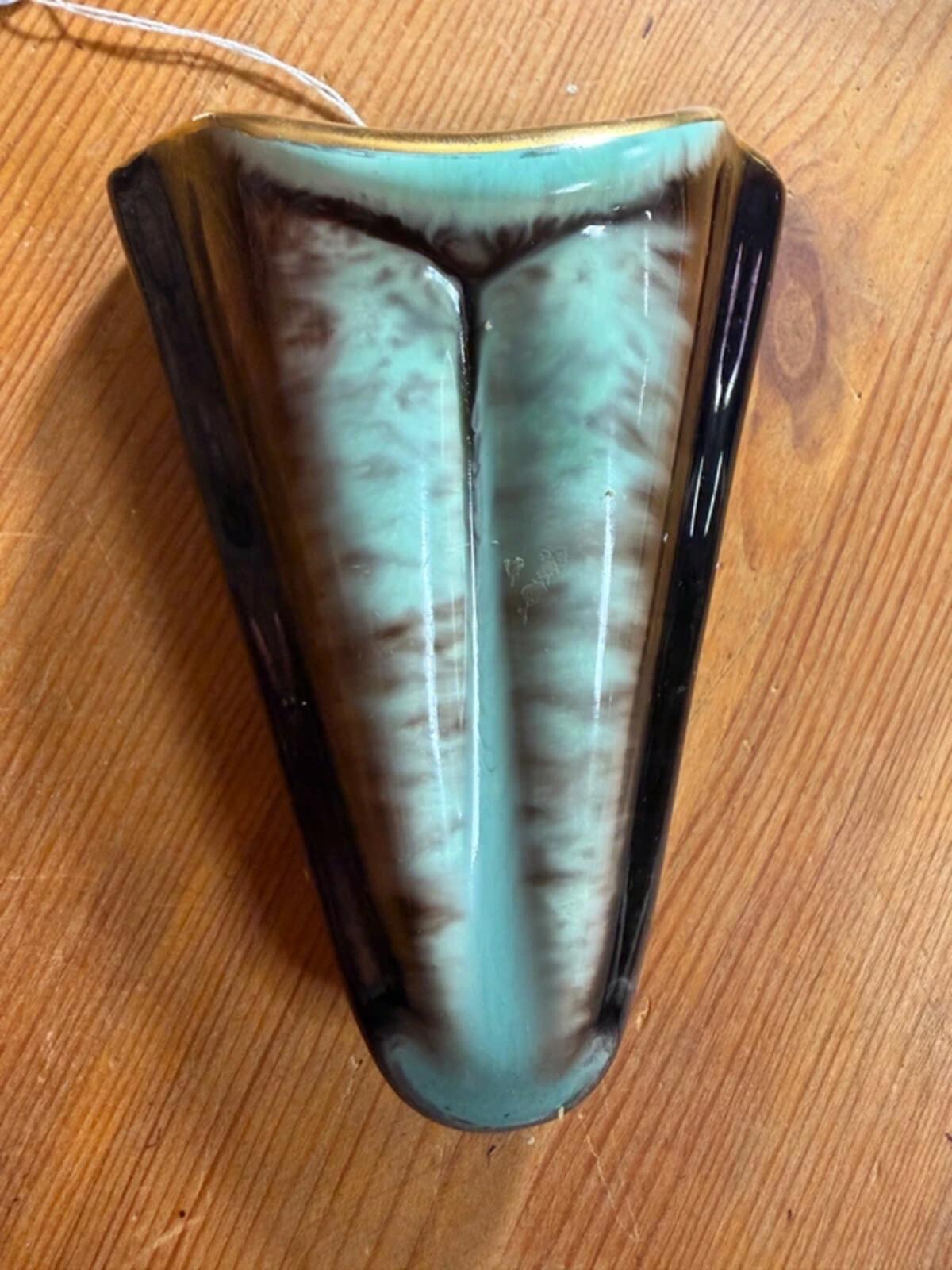 West German Vintage Ceramic Wall Pocket Vase