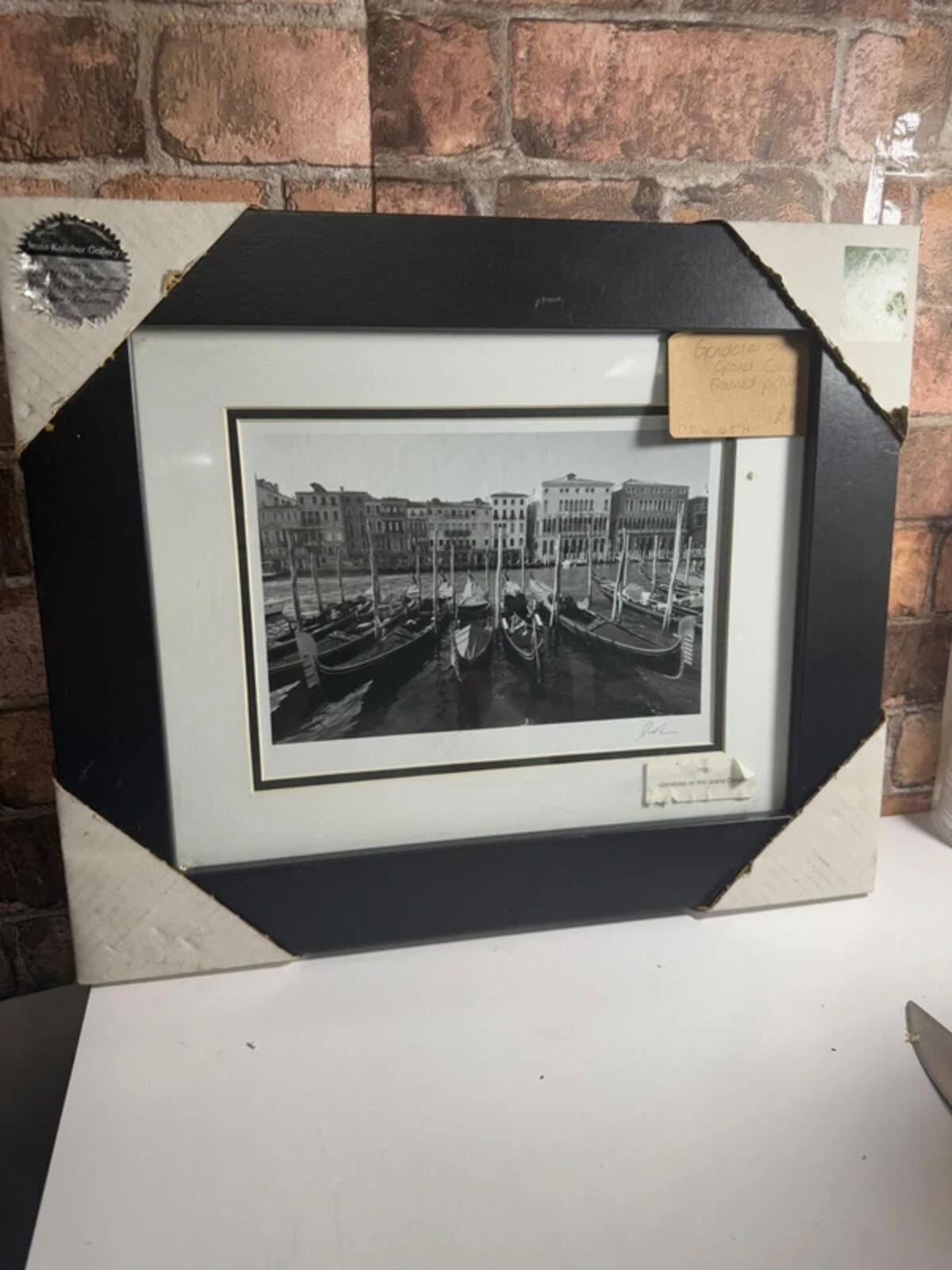 Gondolas on The Grand Canal Framed Picture