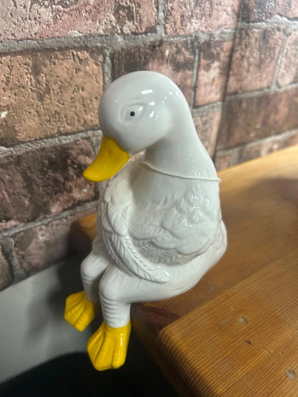 Pair of Ceramic Duck Ornaments