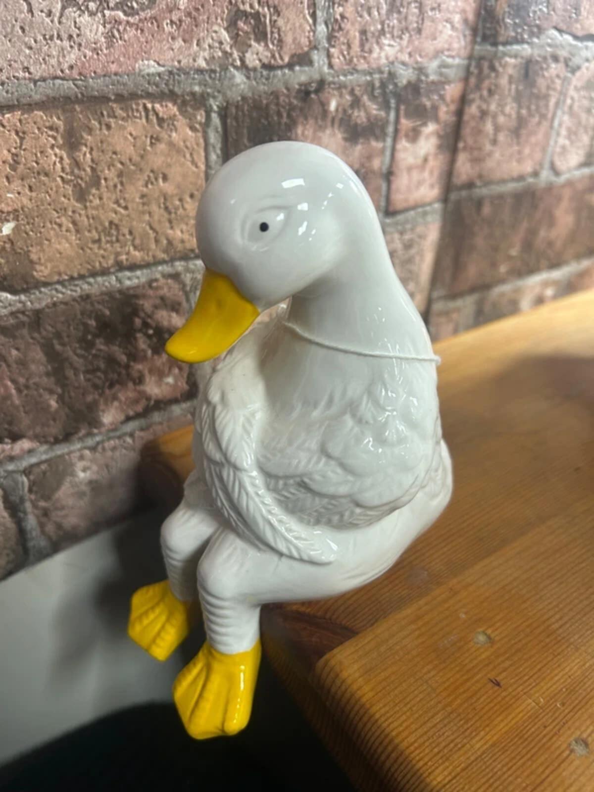 Pair of Ceramic Duck Ornaments