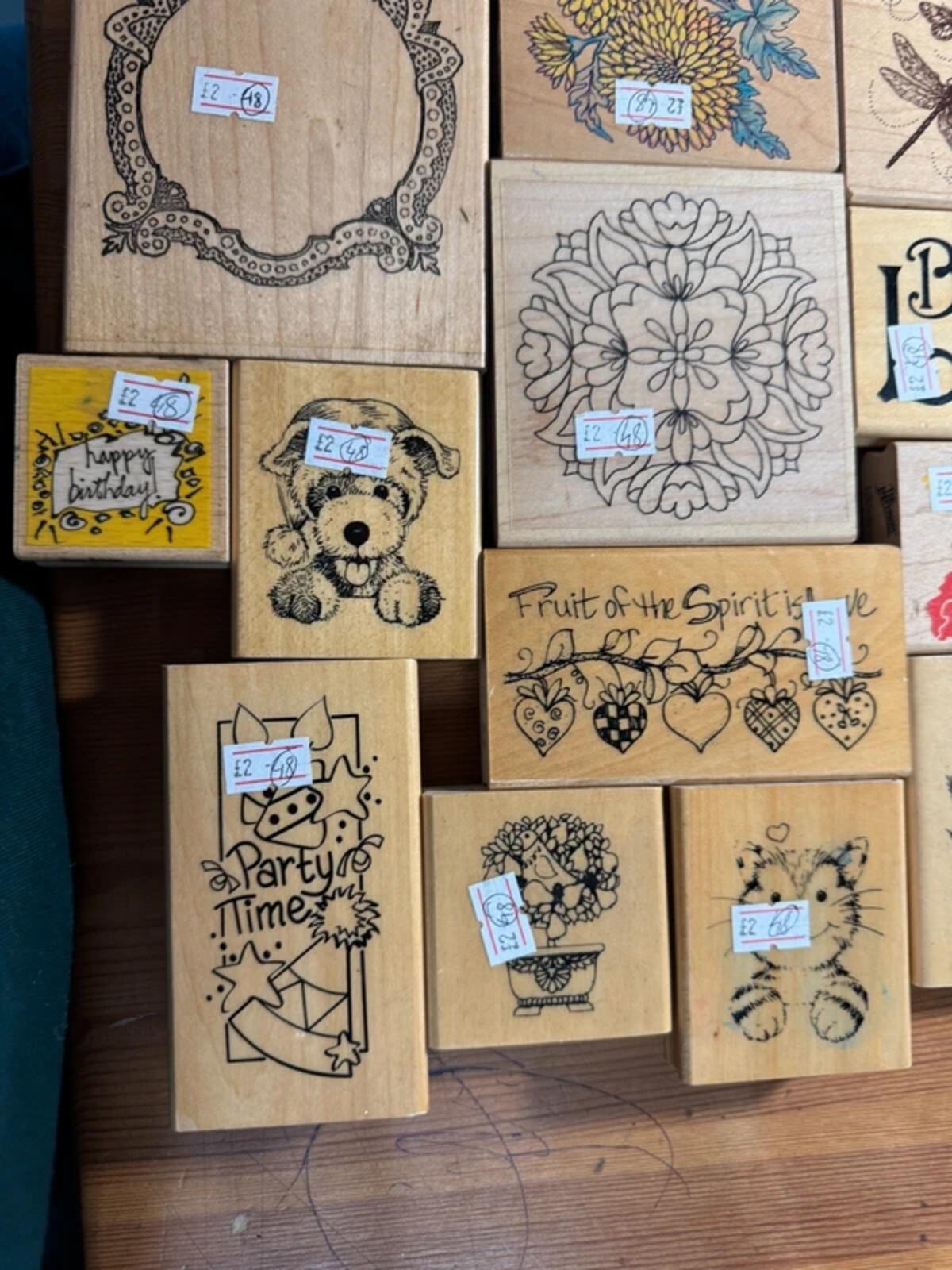 Large Bundle of Vintage Craft Stamps