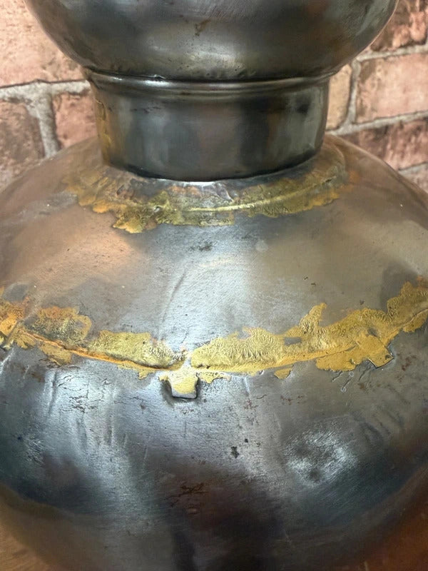 Antique Indian Metal with Brass Soldering Lamp