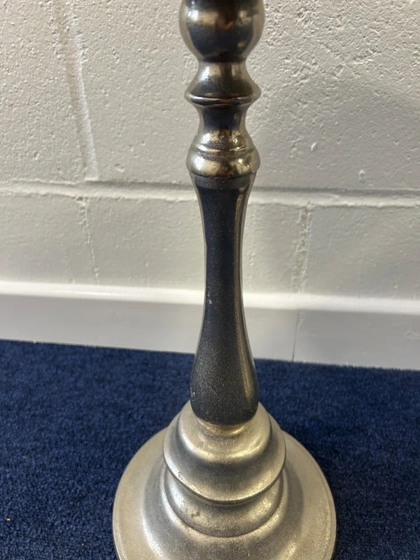 Pair of Metal Silver Side/Pillar Tables