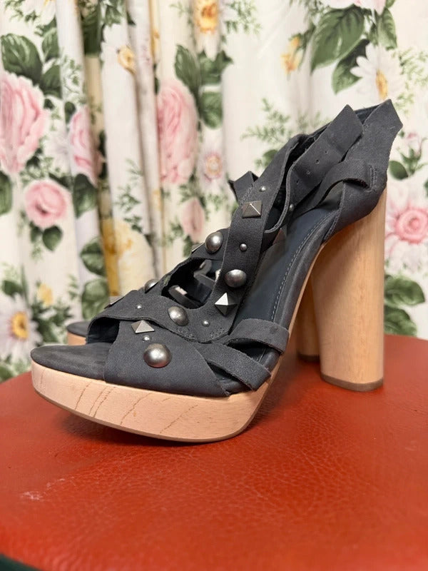 Carvela grey heels - size 4