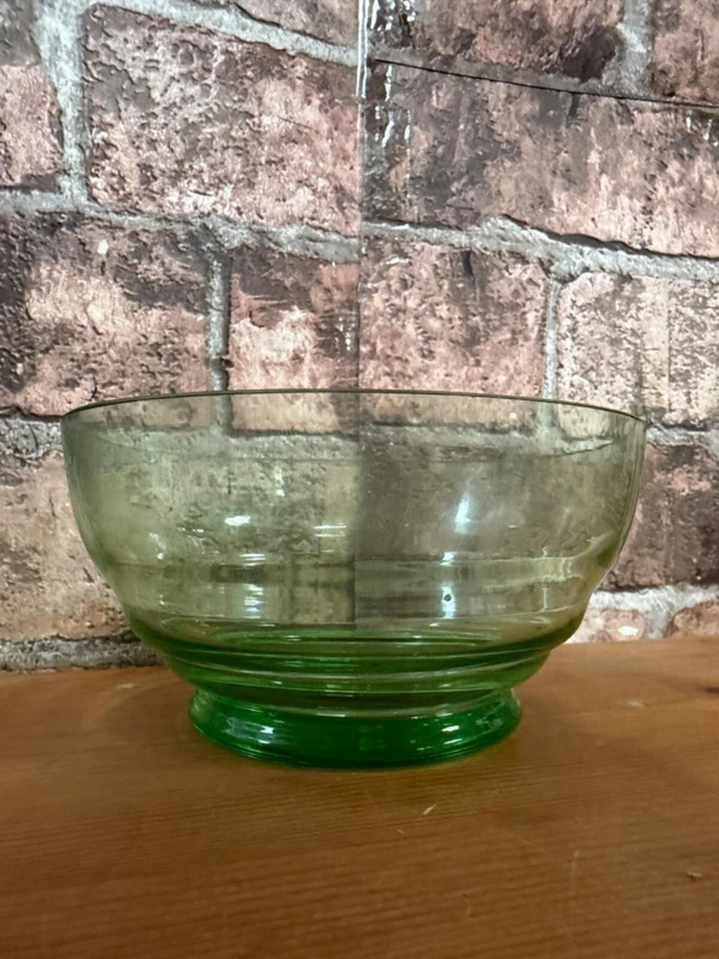 Vintage Green Glass Bowl