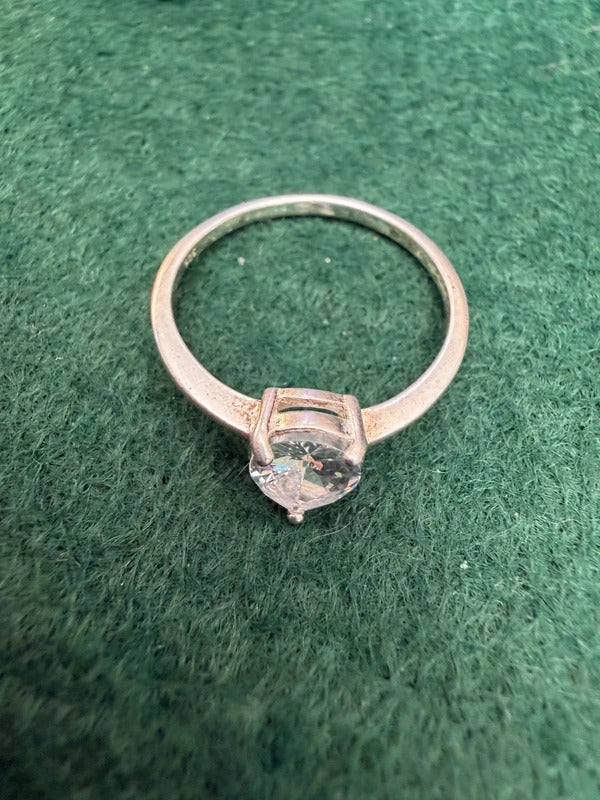 Silver Pear Drop 925 Hallmarked Ring - Size P