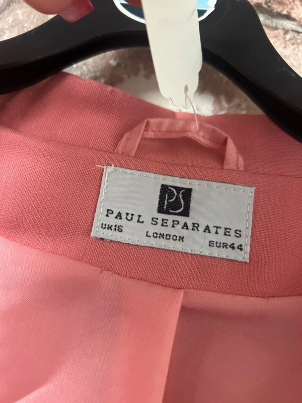 Paul Separates Vintage Pink Blazer - Size 16
