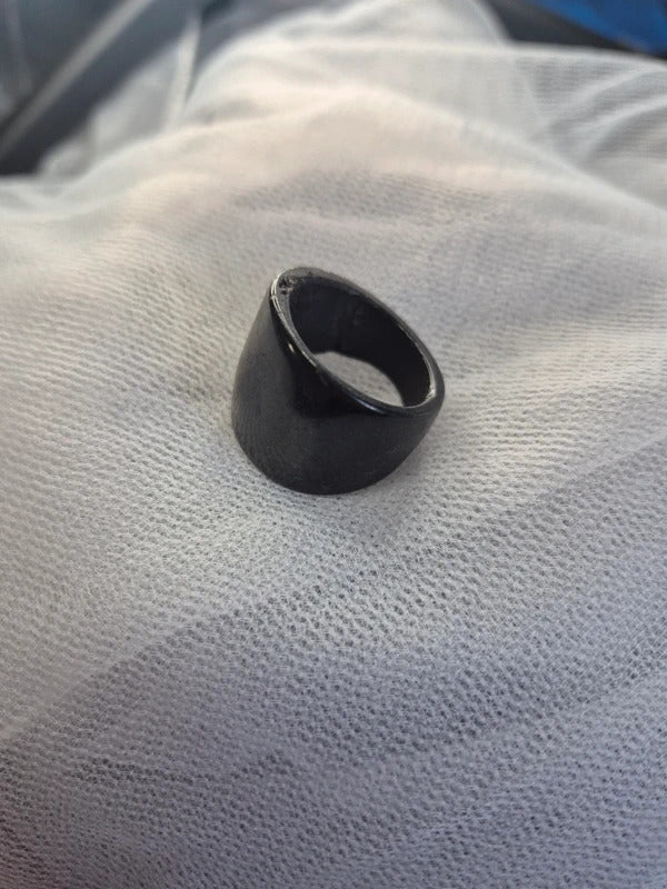 Chunky black natural ring- not adjustable