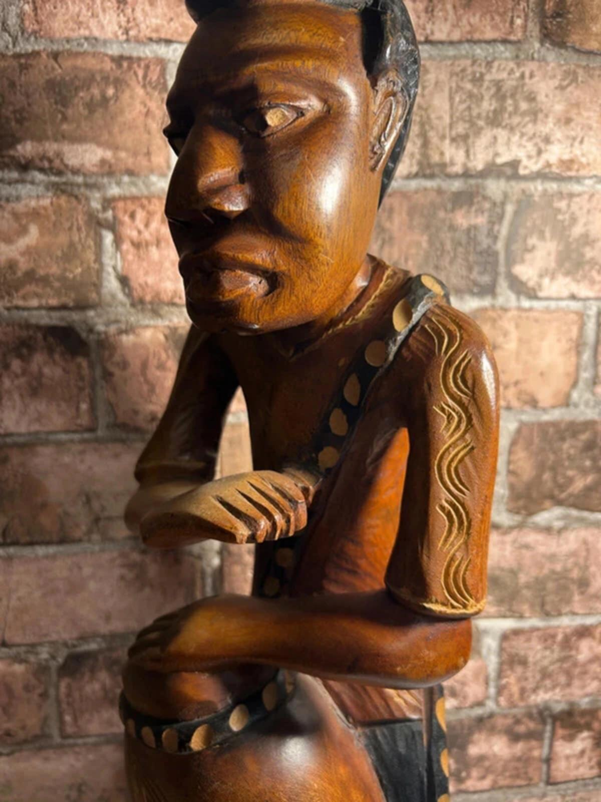 Large Hand Carved African Wooden Figure