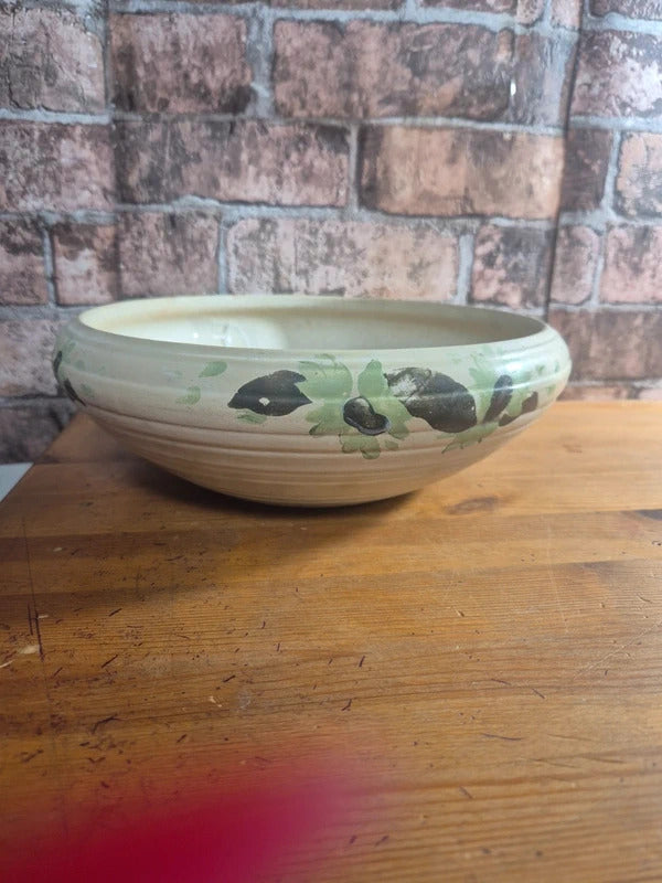 Vintage hand painted ceramic bowl