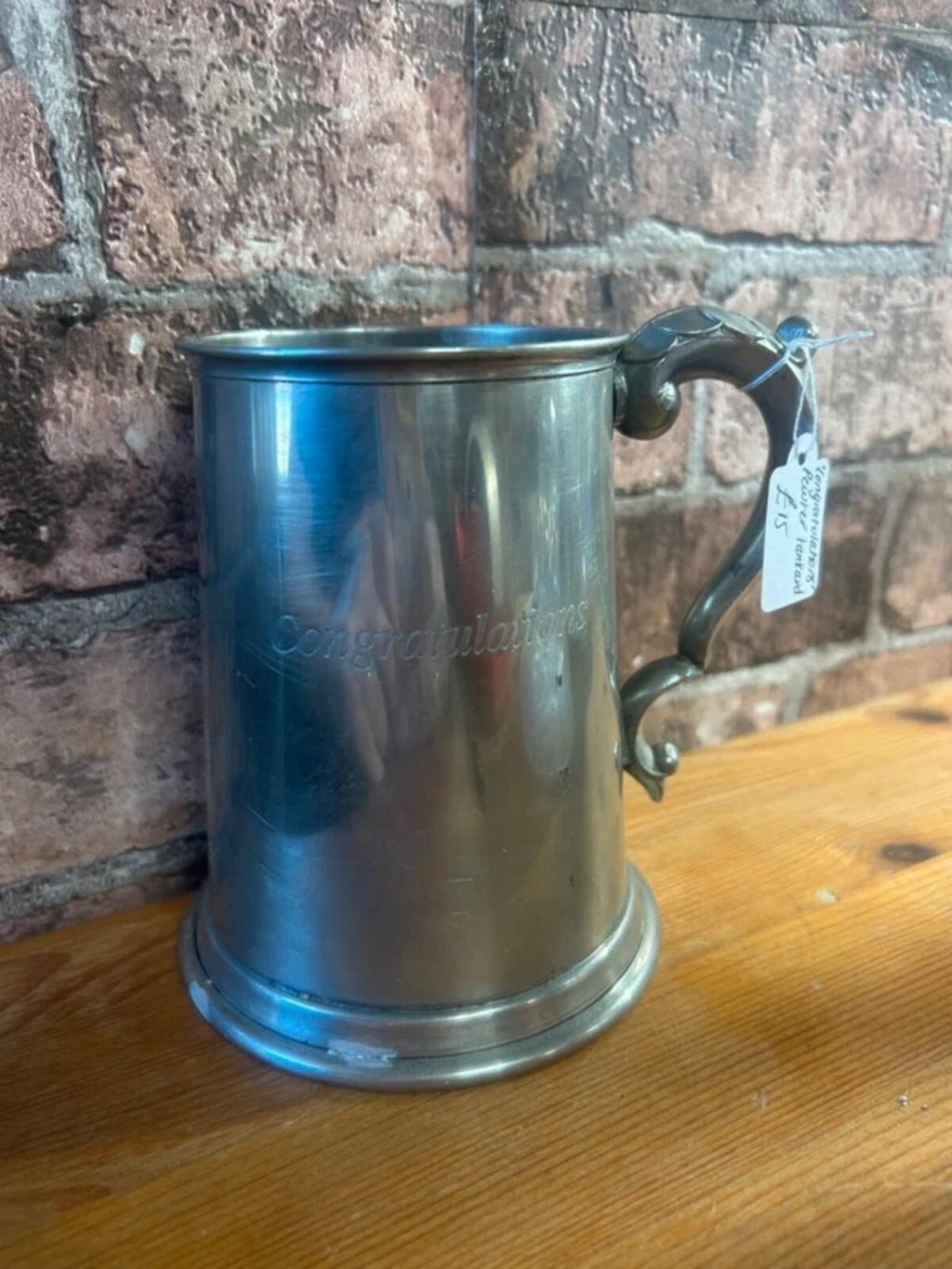 Congratulations Pewter Tankard
