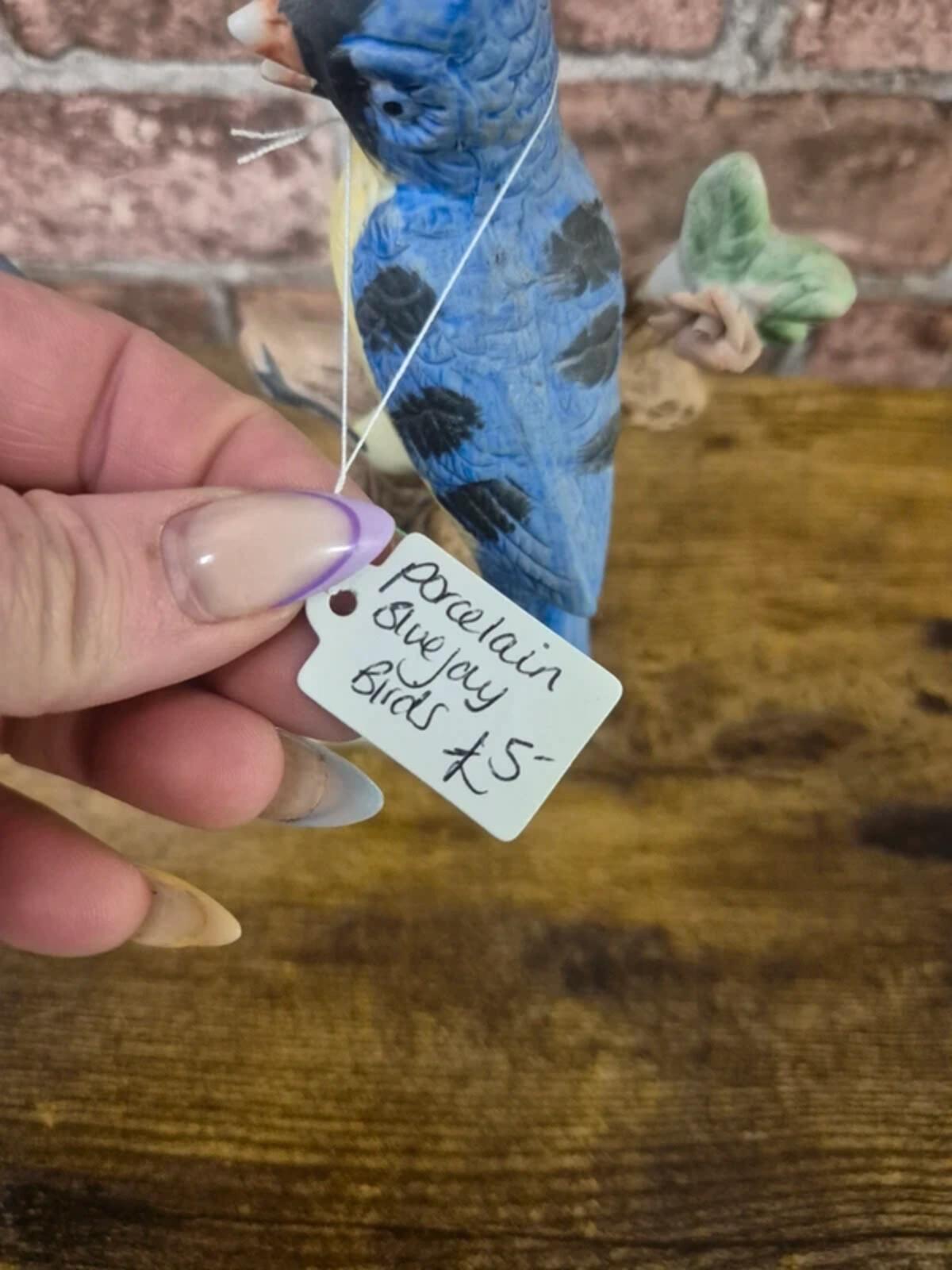 Porcelain blue jays ornaments