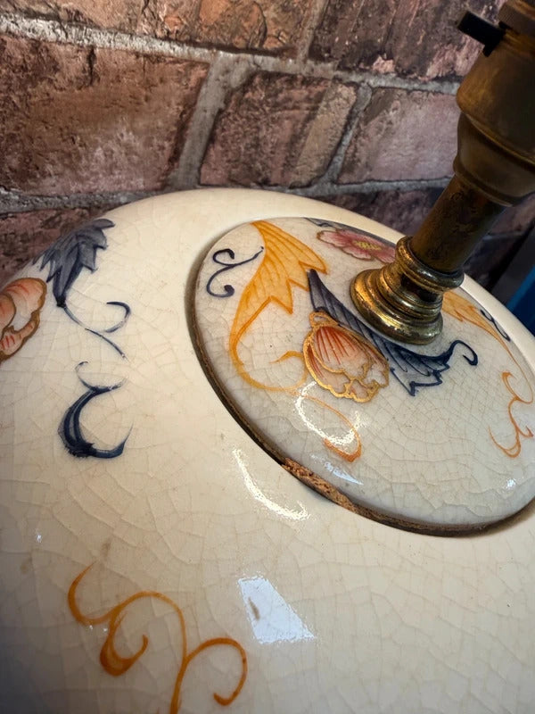 Chinese Ceramic Crackle Glaze Lamp