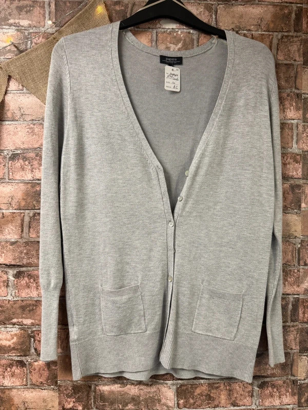Papaya Grey Cardigan - Size 14