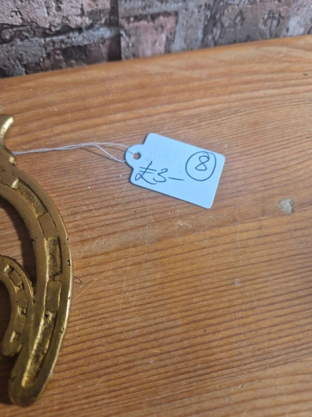Three Horseshoes Brass Ornament