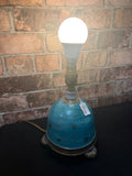 Crackle Glaze Teal Ceramic Lamp