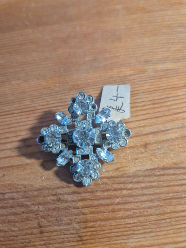 Silver tone brooch