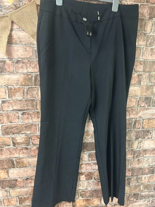 George Black Wide Leg Trousers - Size 16R