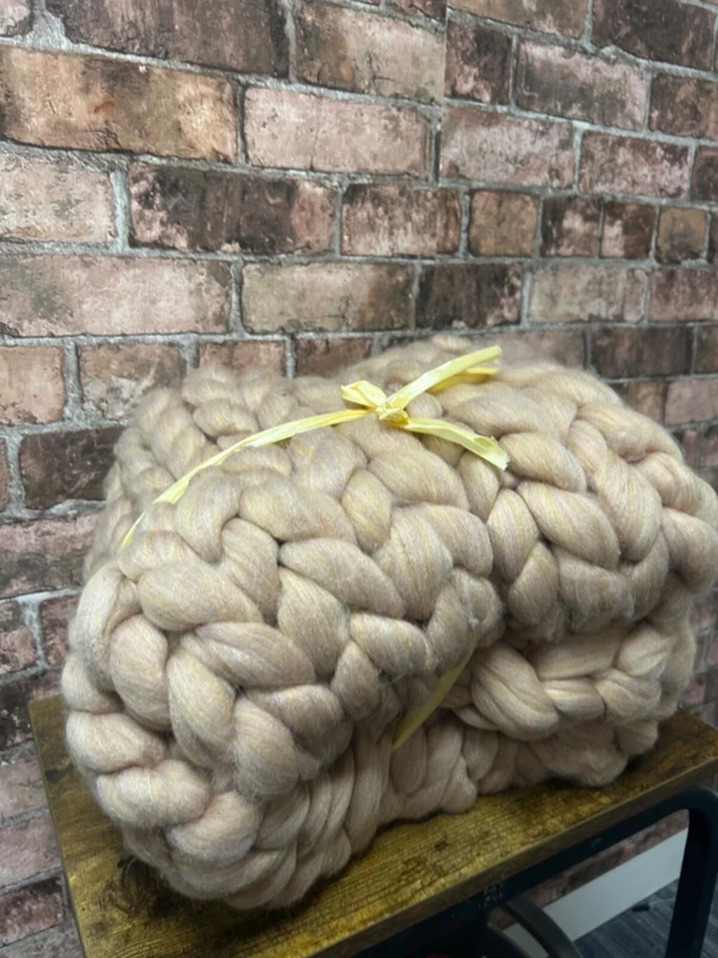Giant Chunky Knit Wool Blanket