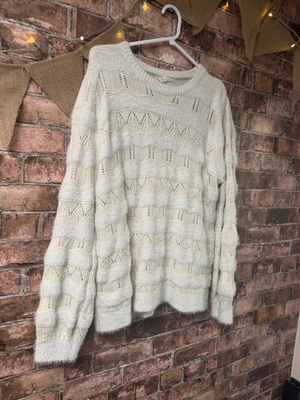 Falmer Cream Knit Jumper - Size 16