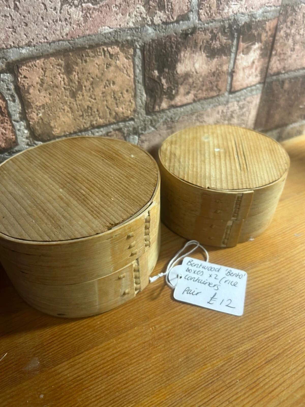 Pair of Bentwood Bento Boxes x 2