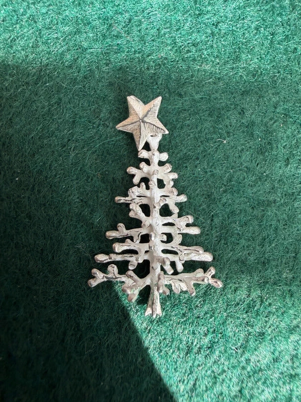 Silver 925 Hallmarked Christmas Tree Pendant