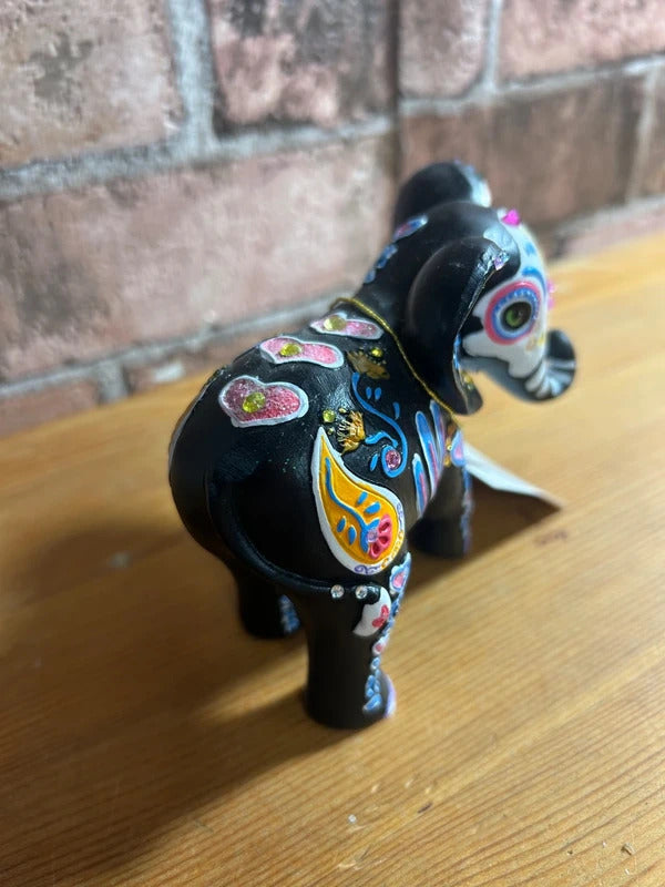 Hamilton Circle Celebration of Luck Sugar Skull Elephant Ornament