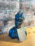 Ebony Wooden African Carved Bust