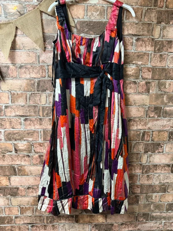 Monsoon Patterned Summer Dress - Size 12 Petite