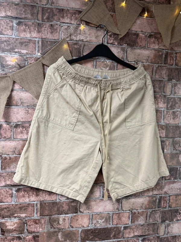 Damart Beige Cotton Shorts - Size 14