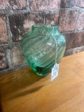 Vintage Langham Glass Green Posy Vase
