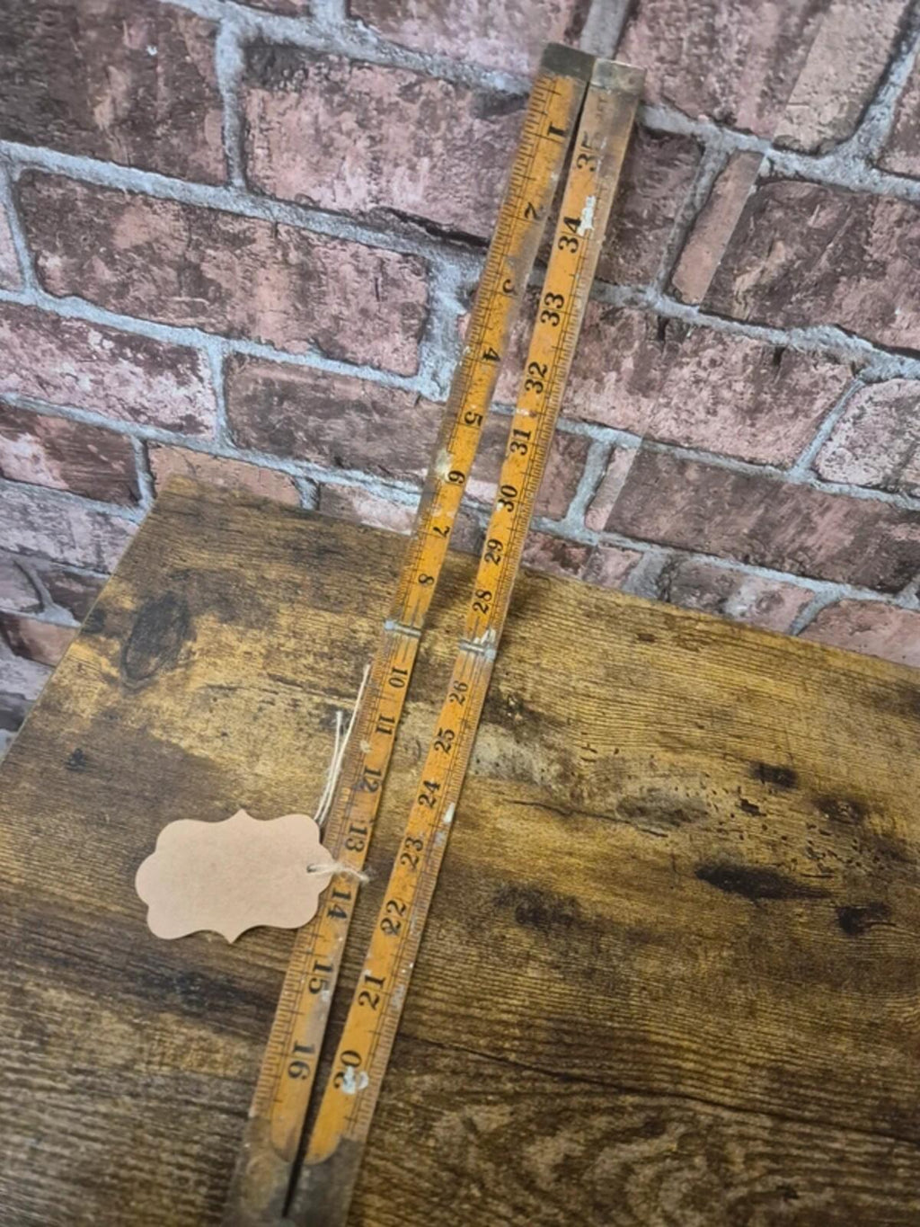 Vintage Wooden Folding Measure Tape