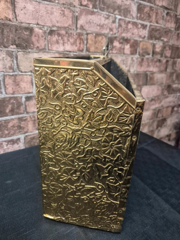 Vintage Brass Magazine Rack