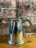 Vintage Pewter Tankard with Intricate Handle