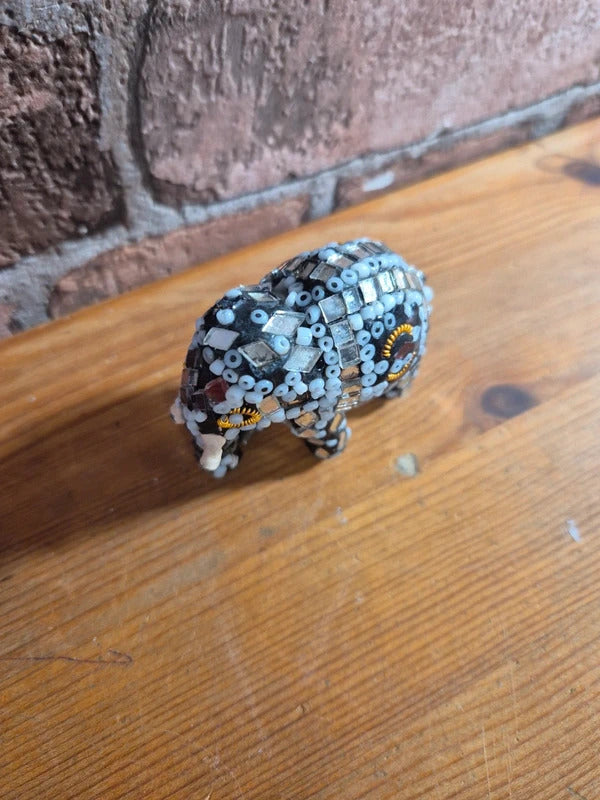Sequin/mirrored elephant