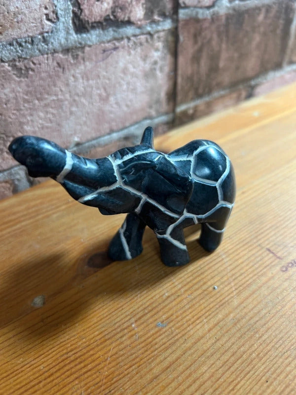 Black Onyx Elephant Ornament
